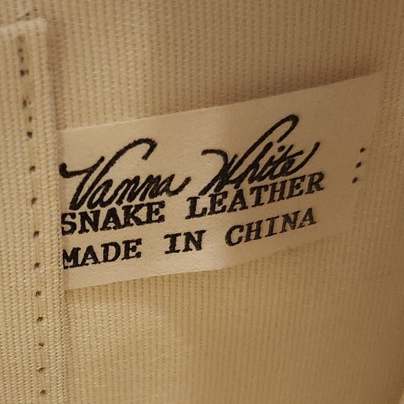 Vintage 1980's Bronze Gold Metallic Snakeskin Clutch/ Shoulder Bag EUC - Picture 2 of 11